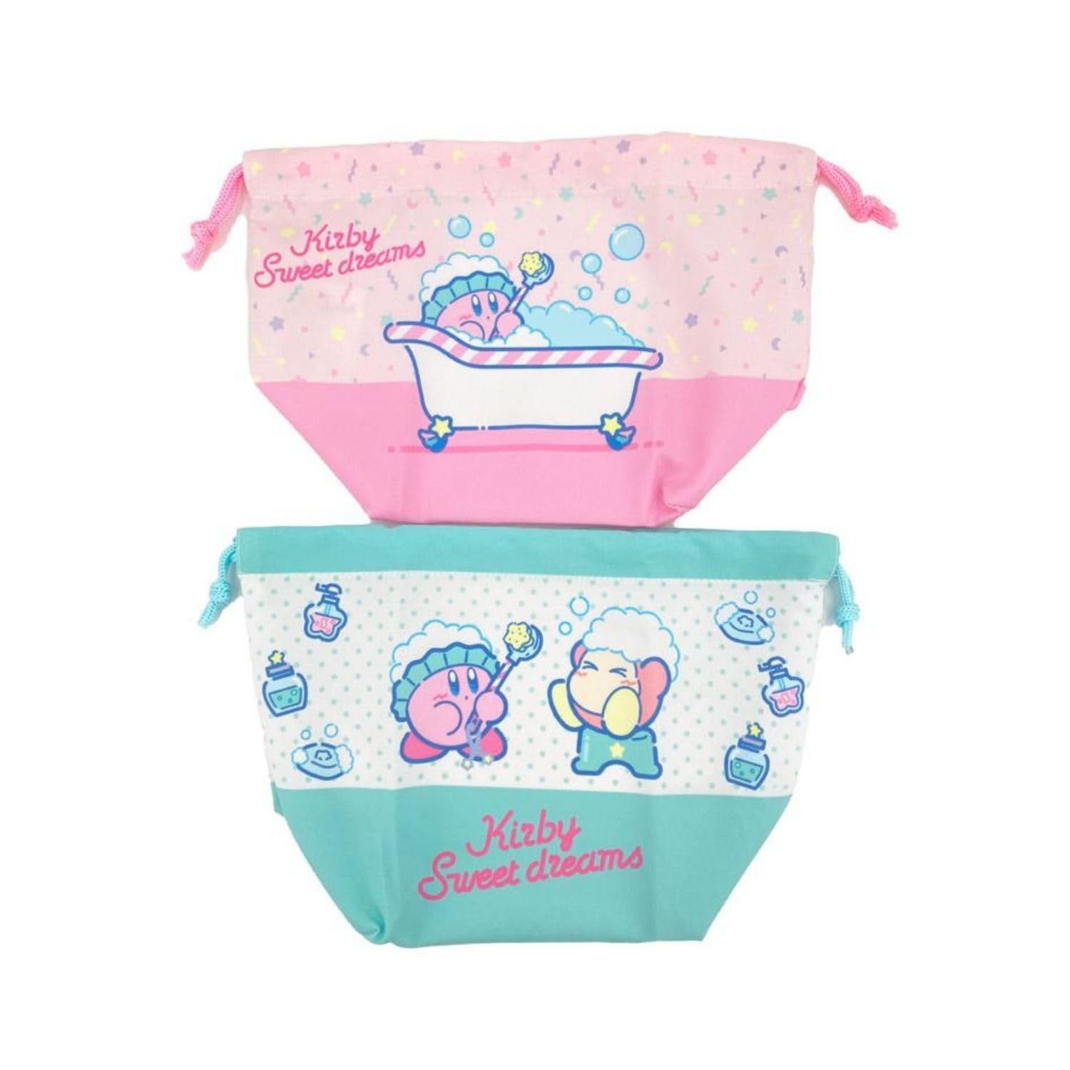 Sarongge Kirby 16722 Drawstring Bag, Set of 2, Kirby, Approx. H 6.7 x W 10.2 x D 4.7 inches (17 x 26 x 12 cm) : Home & Kitchen