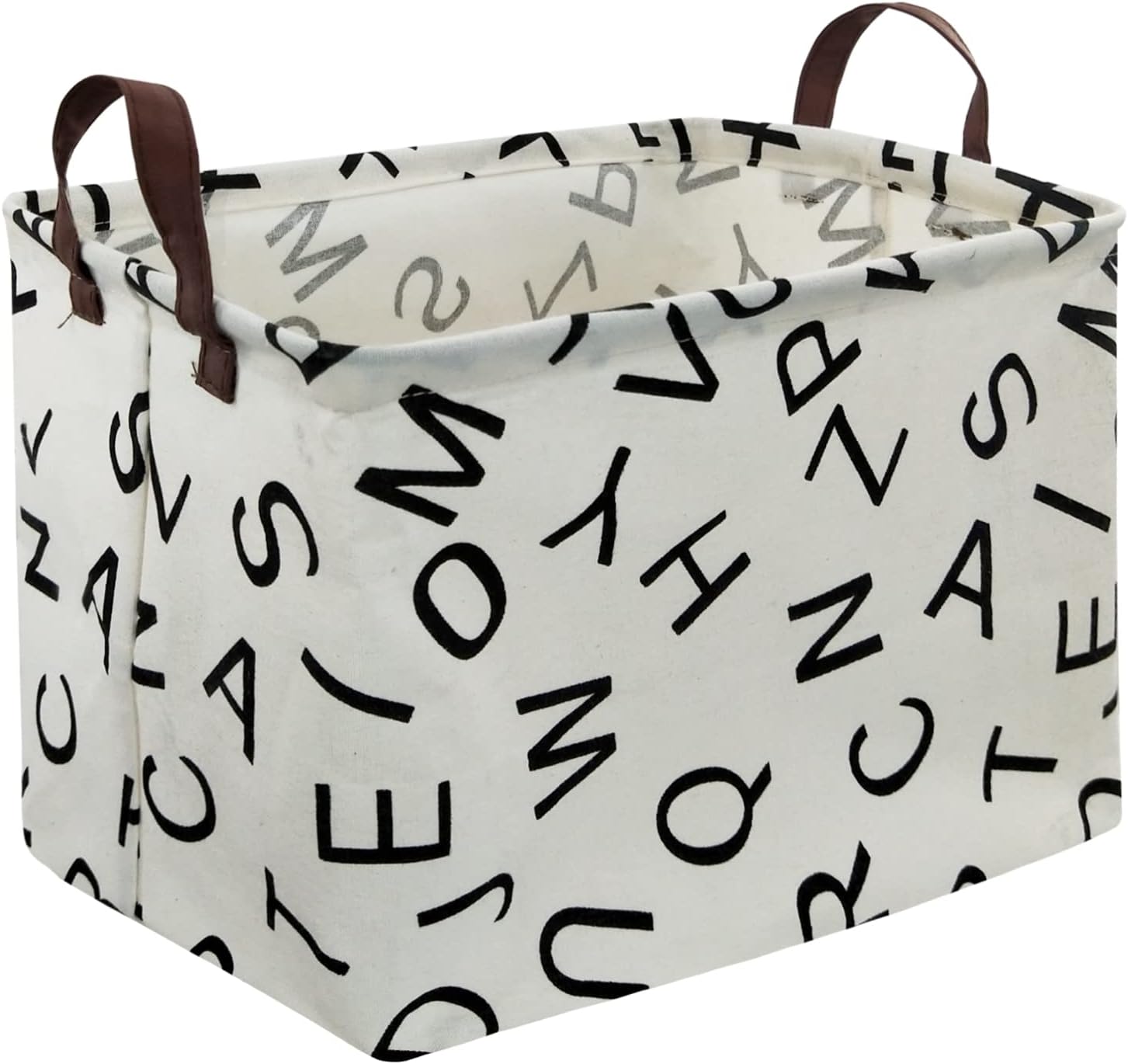 HIYAGON Rectangular Storage Box Basket for Baby, Kids or Pets - Fabric Collapsible Storage Bin for Organizing Toys,Nursery Basket,Clothing,Books, Gift Baskets(alphabet)