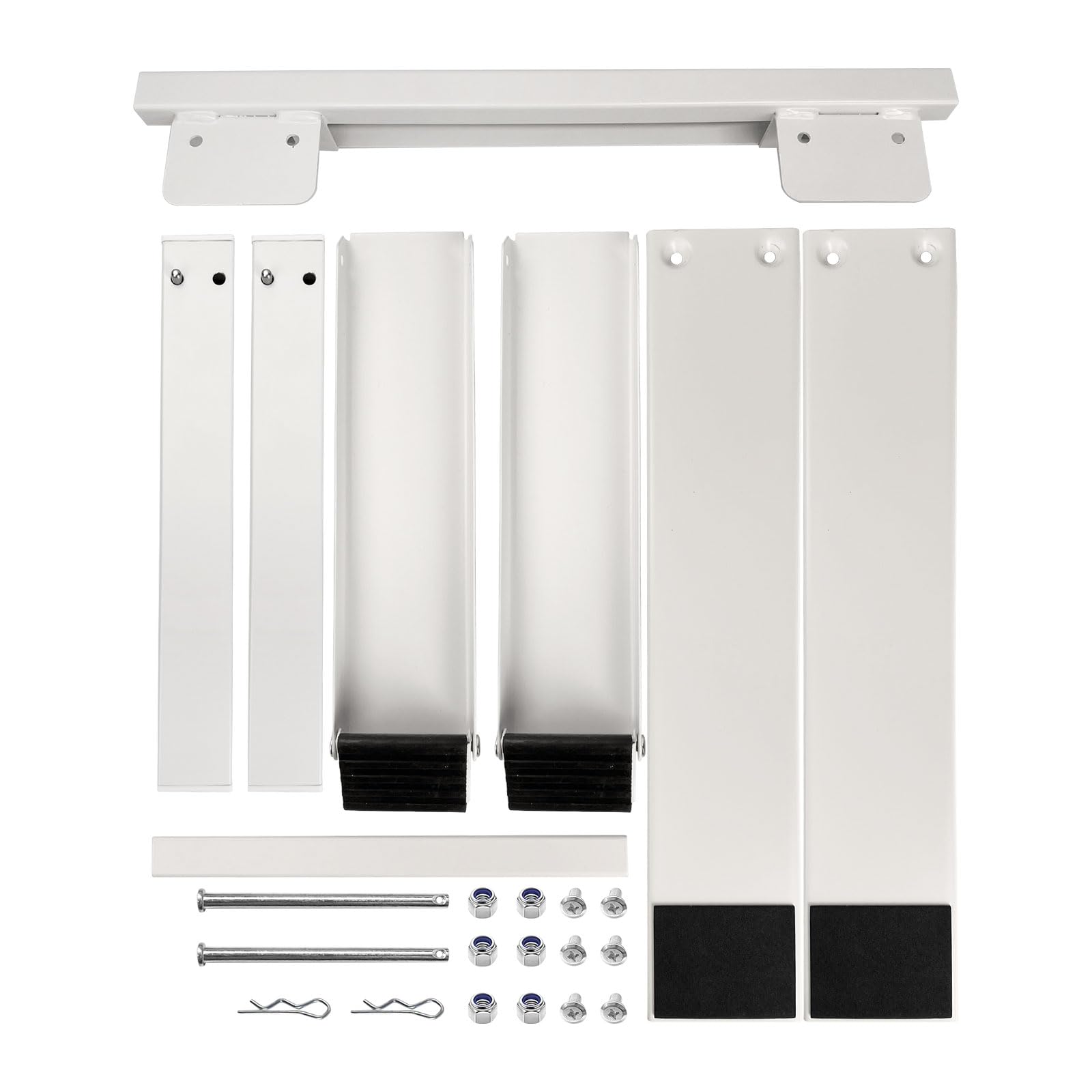 Fenster-Klimaanlagen-Halterung, Universell, bis zu 90 kg, Weiß, Epoxid beschichtet, Legierter Stahl, Fenstermontage, kein Bohren erforderlich