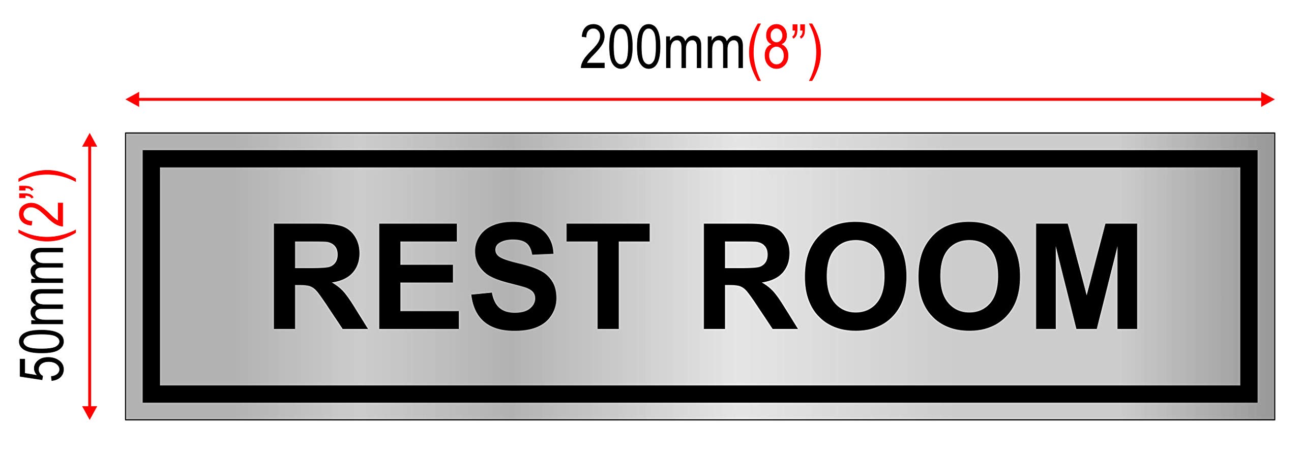 DLCCREATION Rest Room Silver Stainless Steel Sign Board - Size : 200mm X 50mm (8" X 2") (B075DCYHX6) Amazon Price History, Amazon Price Tracker