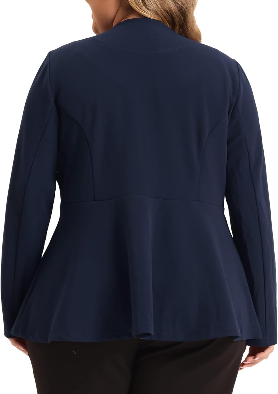 Agnes Orinda Plus Size Women's Casual Blazers Work Office Dressy Double Notch Lapel 2023 Peplum Jacket Blazer