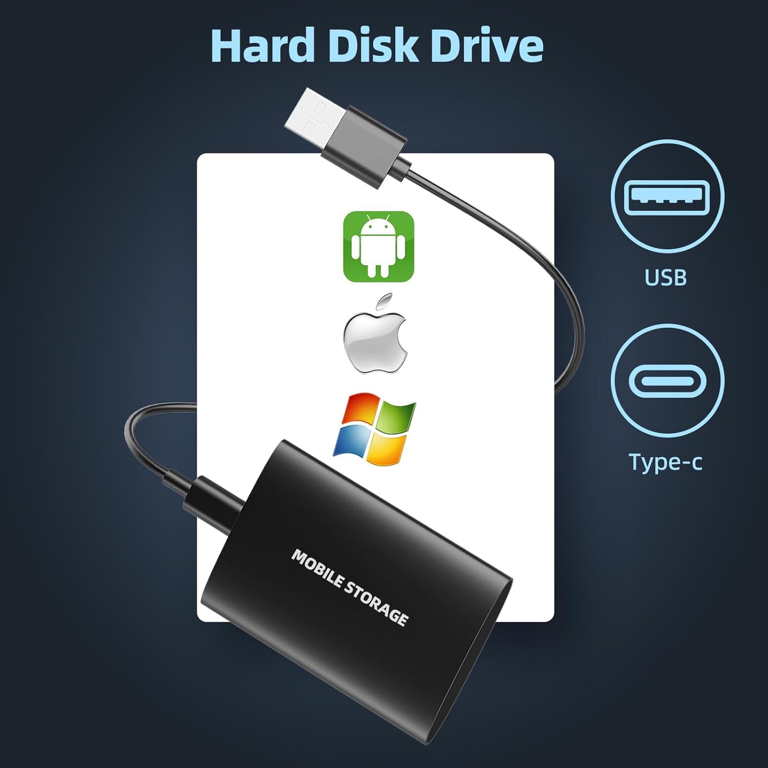 Sperric Disco Duro Externo 2T USB Ultrafino Diseño Metálico Portátil para Mac, PC, Laptop, Ordenador, Smart TV — view 4
