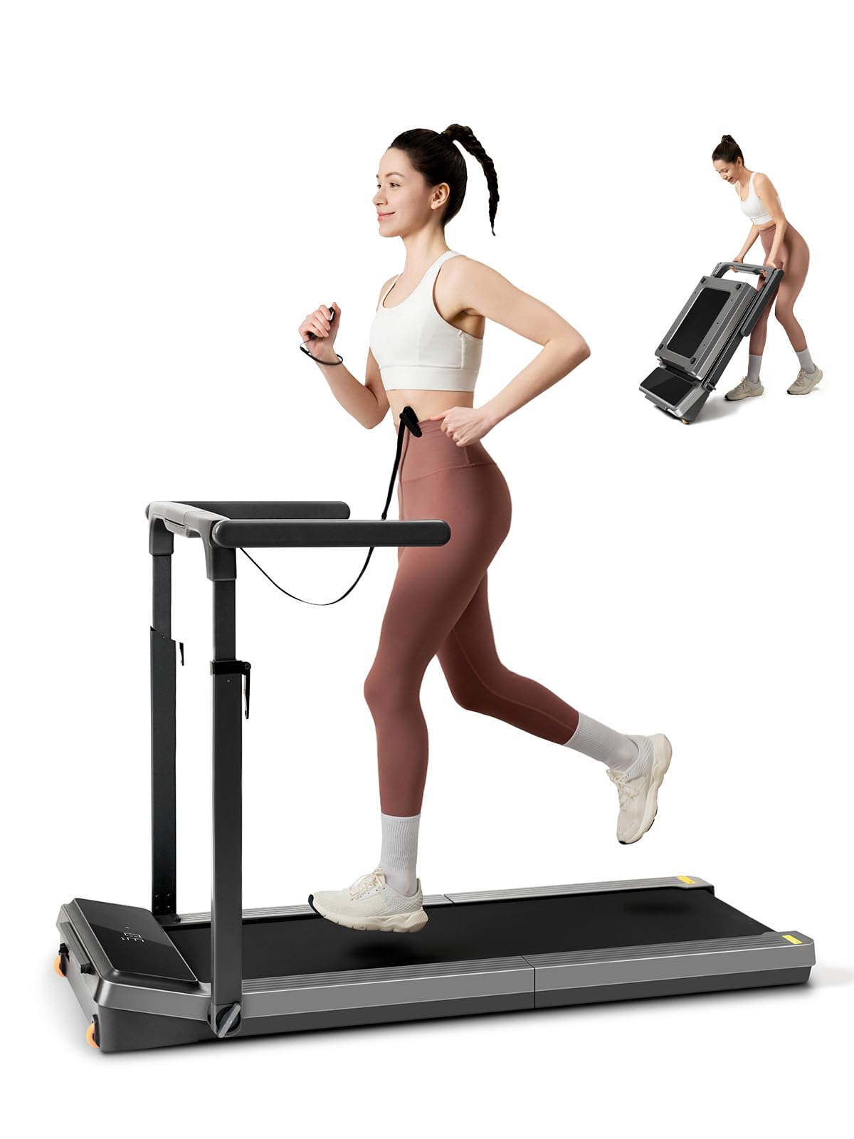 WALKINGPAD Folding Treadmill, 2 in 1 Walking Pad Under Desk Treadmill for Home and Office, Compact Foldable Design with App Control and LED Display