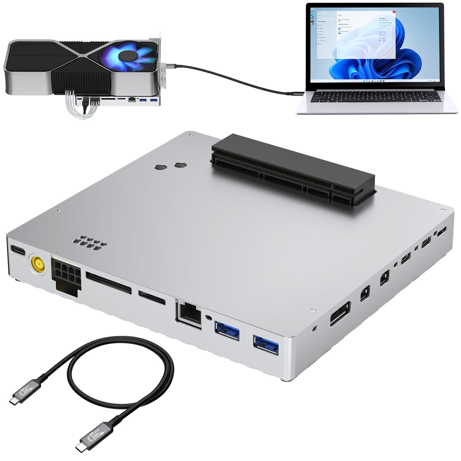 Amazon.co.jp: PCIE 3.0 x16 24Gbps eGPUドック、Thunderbolt 4 
