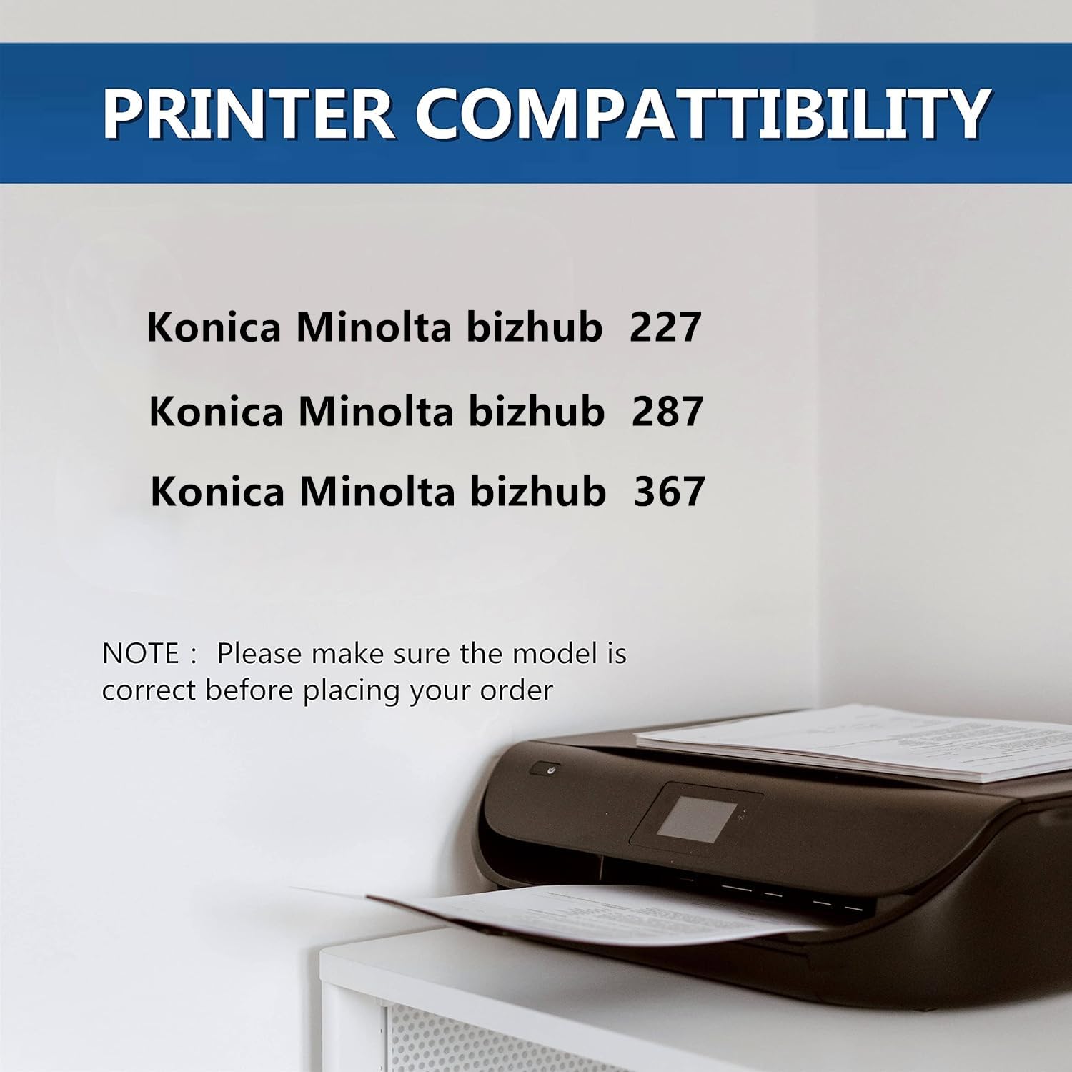 VicLabs A7AHR72311 fuser Unit Replacement for Konica Minolta A7AHR72311 A7AHR72300 fuser Unit for use in Konica Minolta bizhub 227 287 367 Printers,110V (1- Pack, Black)