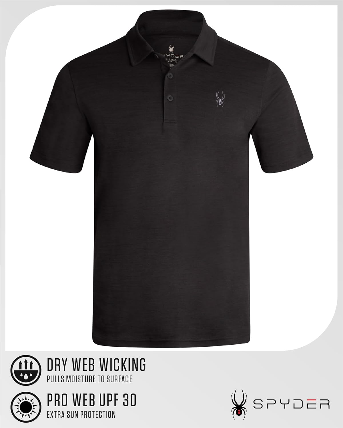 Spyder Mens Golf Shirts - Lightweight Moisture-Wicking Athletic Performance Collared Short Sleeve Polo Shirts for Men - Image 6