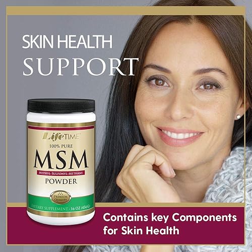 Miniatura 4 de Lifetime Polvo MSM 100% puro (metilsulfonilmetano) | Apoya las articulaciones y la piel saludables | 2500 mg por porción | 16 onzas, 180 porciones