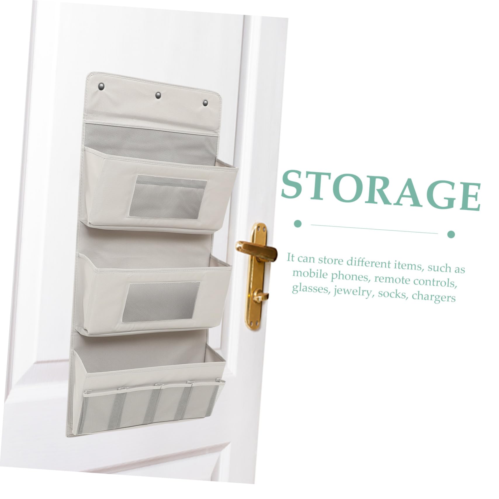 Outanaya Multi Layer Hängeorganizer aus Grauem Stoff Faltbarer Tür rückseiten Aufbewahrungsbeutel mit Haken Vielseitiger Kleiderschrank Organizer für Handy Schmuck Socken Fernbedienung