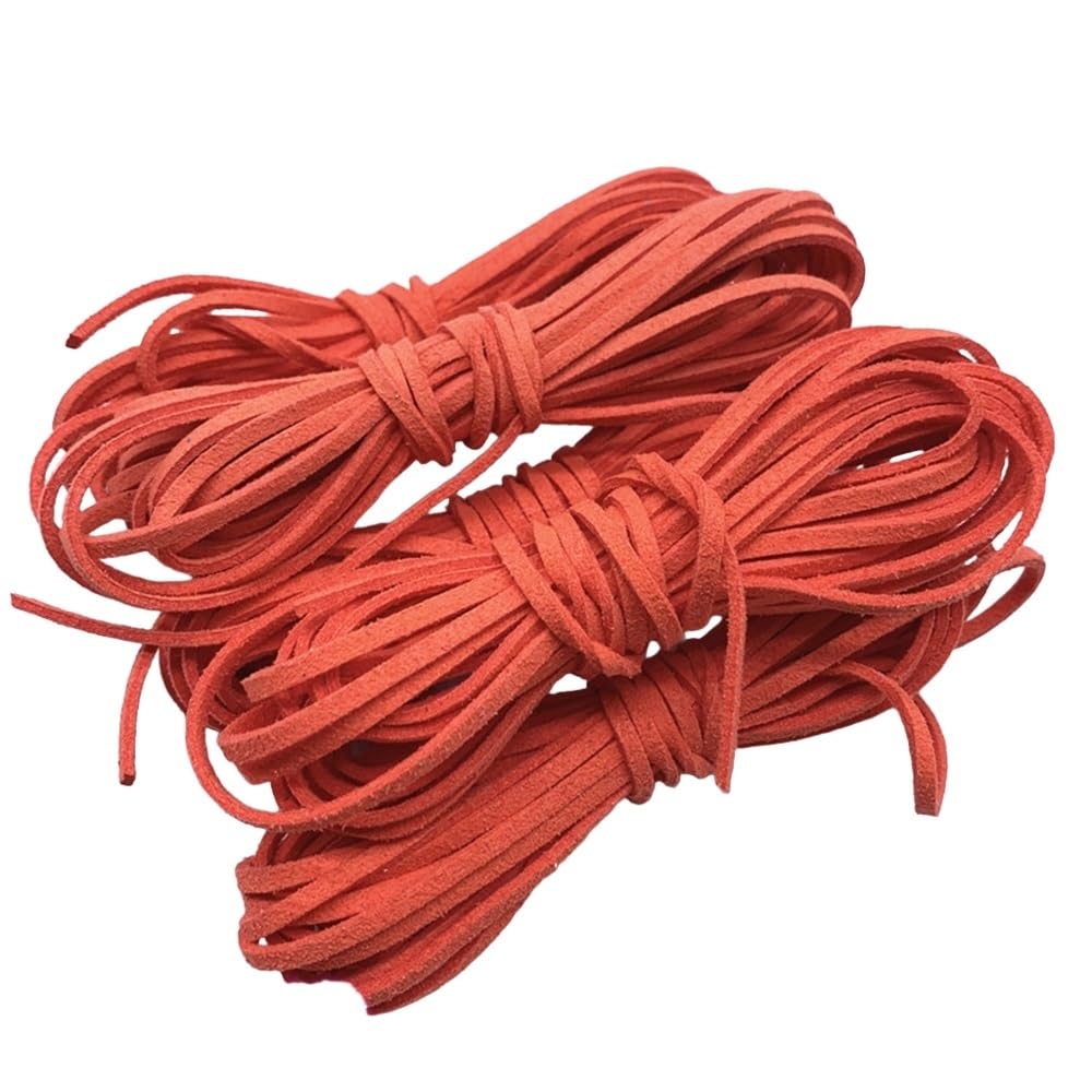 Decor Craft String 5yards Thread Rope 3mm Flat, Faux Suede Braided Cord Velvet Leather Used for Handmade Beading 1piece