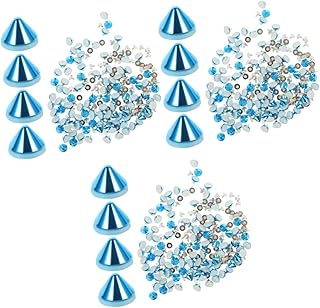 TEHAUX 300 Pçs Rebites Punk Picos Para Roupas Tiras De Pico Picos De Rocha Kit Corporal Roupas Punk Conjuntos De Bolsa Conjuntos De Roupas Pico Punk Rebites Botões De Plástico Rebite