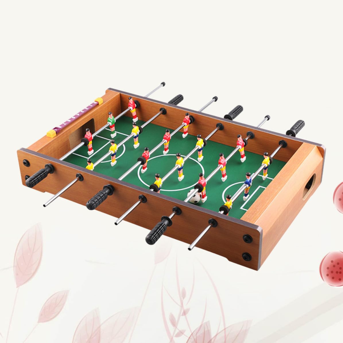 Mini Biliardino da Tavolo Sei Tiri in Mdf per Ragazzo Ragazza e Adulti | Gioco da Tavola Calcio, Striscia Segnapunti, Uso su Scrivania, Soluzioni per Spazi Ridotti