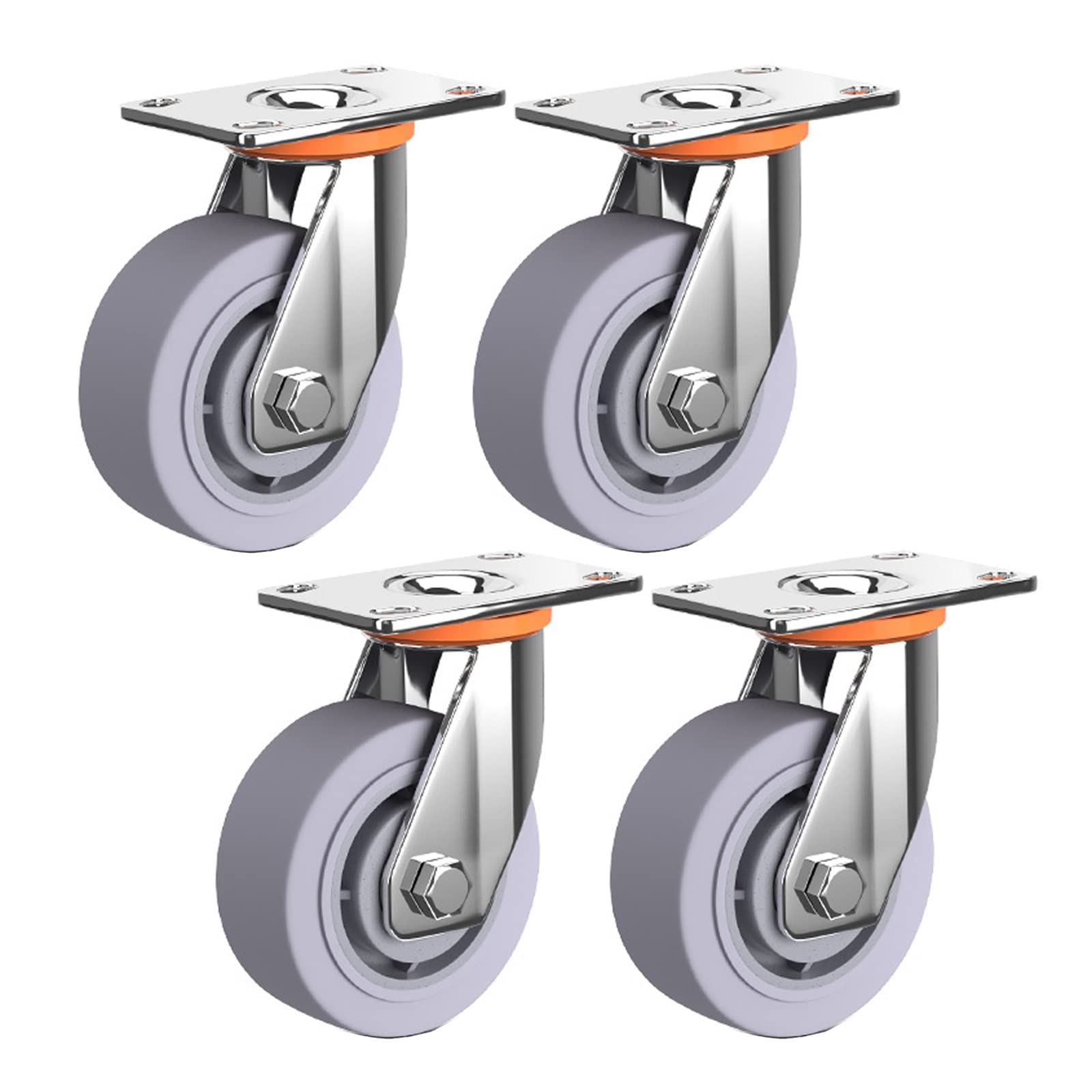 HJXGQJM Ruote Pivottanti in Gomma, Ruote for Carrello, Rotelle Gomma Ruote for Carrello Ruote for Spostare Mobili Ruote Mobili Rotazione 360°, 4 Pezzi Rotelle girevoli(150mm Universal casters)