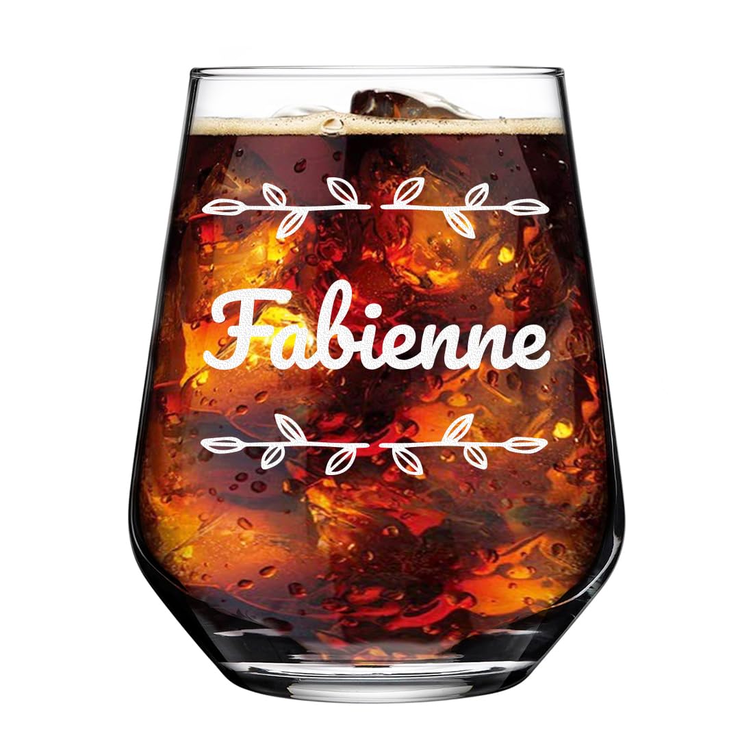 polar-effekt Trinkgläser Set 425 ml 6-teilig mit personalisierter Gravur - Wasser-Gläser für Saft und Cocktails - transparentes Saftglas - Geschenk zum Geburtstag
