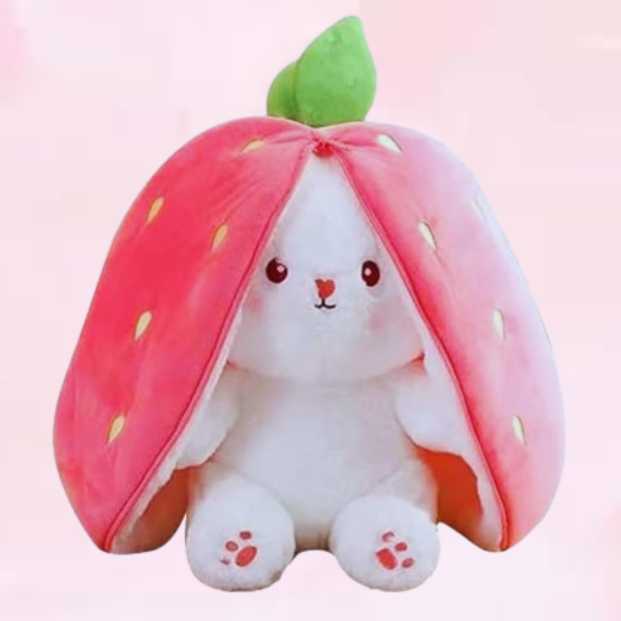 Acrogail Toysbrill® Strawberry Rabbit Plush Soft Toys (30 CM, Pink) Zipper Reversible Strawberry Bunny, Kids Toy Rabbit Soft, Pink Stuffed Bunny Rabbit, Rabbit Soft Toy for Kids and Adults, Soft Toys (B0D93SGRQZ) Amazon Price History, Amazon Price Tracker