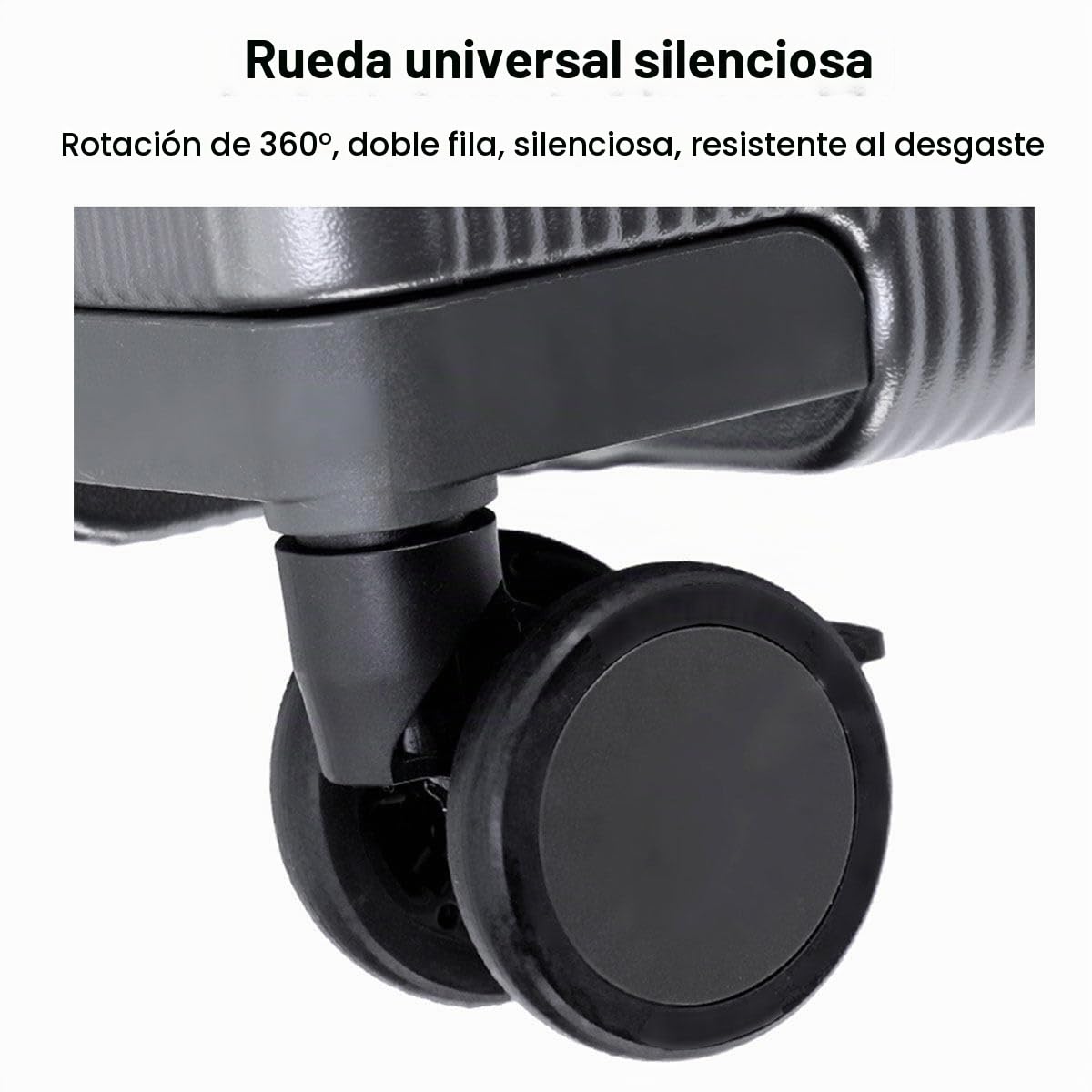 BEITH Maleta de Viaje Rígida, BS849-2 Marco de Aluminio Maleta, Portavasos Plegable, USB, Type-C, Abierto Desde el Frente, PC Maleta de Cabina, Cerradura TSA, 360° Silencioso, Tirante Ancho