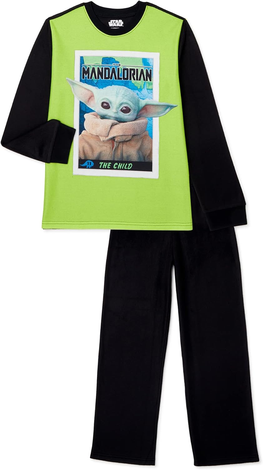 Disney Little Boys' Star Wars Yoda 2 Piece Pajama Set Multi