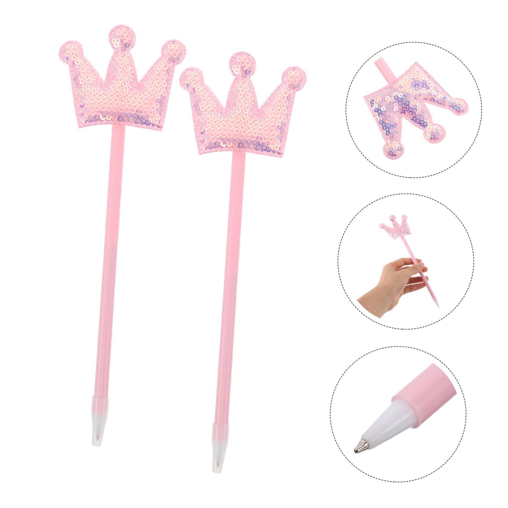 Lot De 5 Stylos À Paillettes Pour Femmes Jolis Stylos À Encre Gel Fantaisie À Paillettes Pour Invités Pour Étudiants À Motifs De Kawaii Jolis