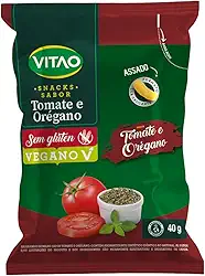 Snack Integral Tomate e Oregano, Marrom, Vitao, 40 g