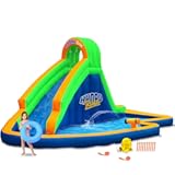Blast Zone Hydro Rush - 19'x11' Inflatable Water Slide+Blower - Splash Area - Water Cannon - Climbing Wall