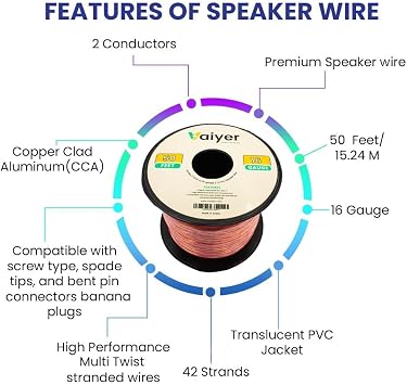 Vaiyer Home Theater System Kit - 1000 W Bluetooth Amplifier w/ 4 Qty of 8 Frameless in-wall/in-Ceiling Speakers 300 W Each, Mic, 100 ft Speaker Wire & Remote - for Home, Office, Restaurant
