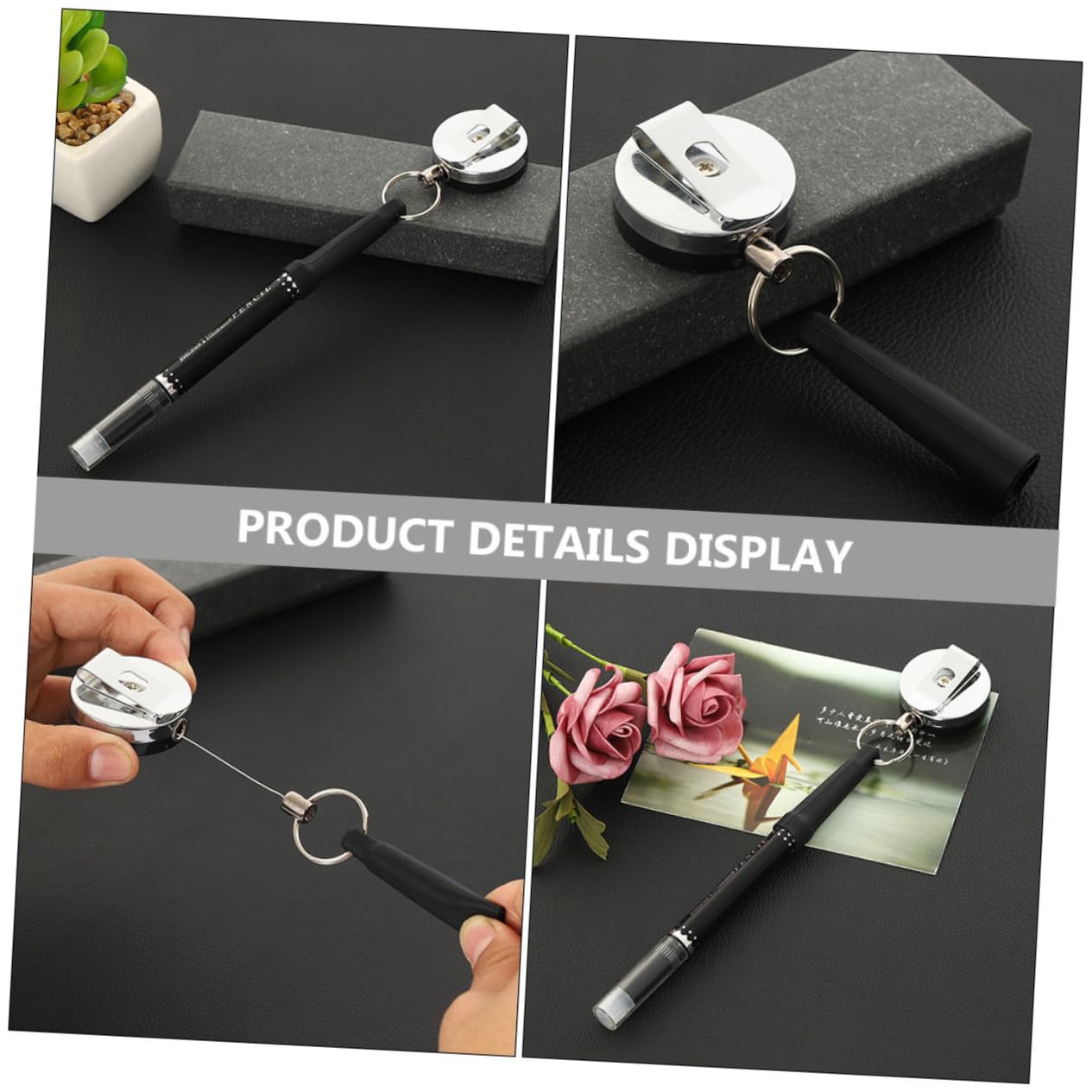 MAGICLULU 12pezzi Portachiavi Retrattile Silicone Con Cappuccio Per Penna Da Antifurto e Pratico Per Outdoor e Attività Quotidiane