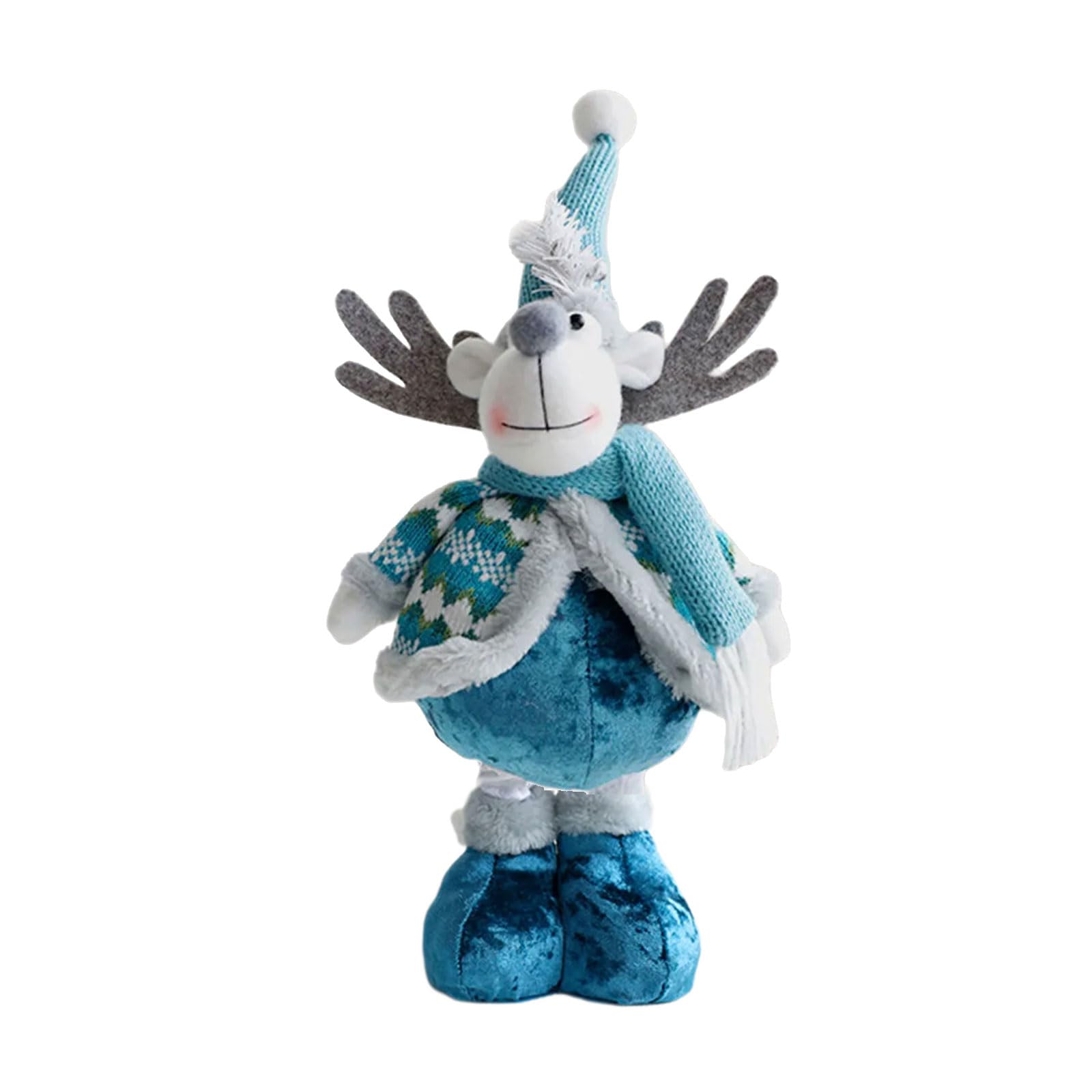 Nucelit Holiday Display Retractable Santa Snowman Reindeer Statues Iron Frame Festival Decorations Christmas Tabletop Decoration