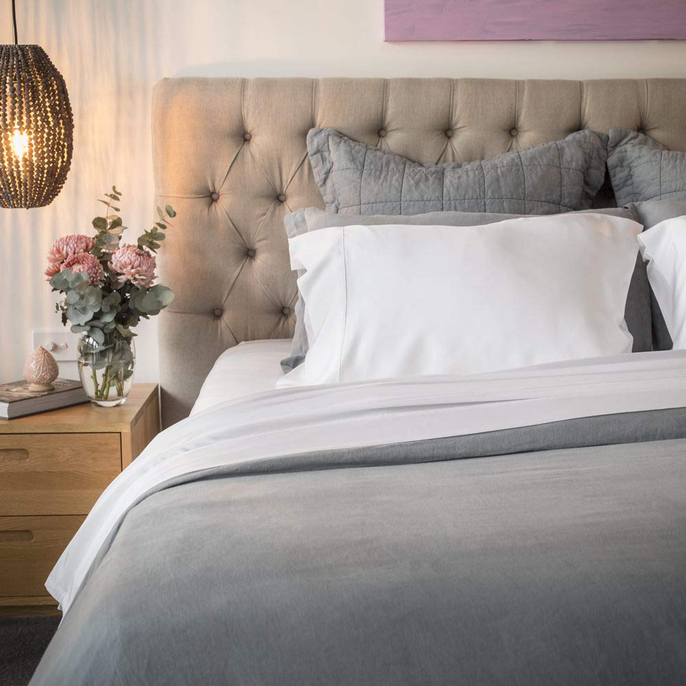 Olive + Crate Eucalyptus Sheets Set – Cooling Sheets for Hot Sleepers – 100% Organic Tencel Lyocell – California King Size – Hypoallergenic – Deep Pockets – Soft, Durable 72" x 84" [White Snow]OEKO-TEX STANDARD 100