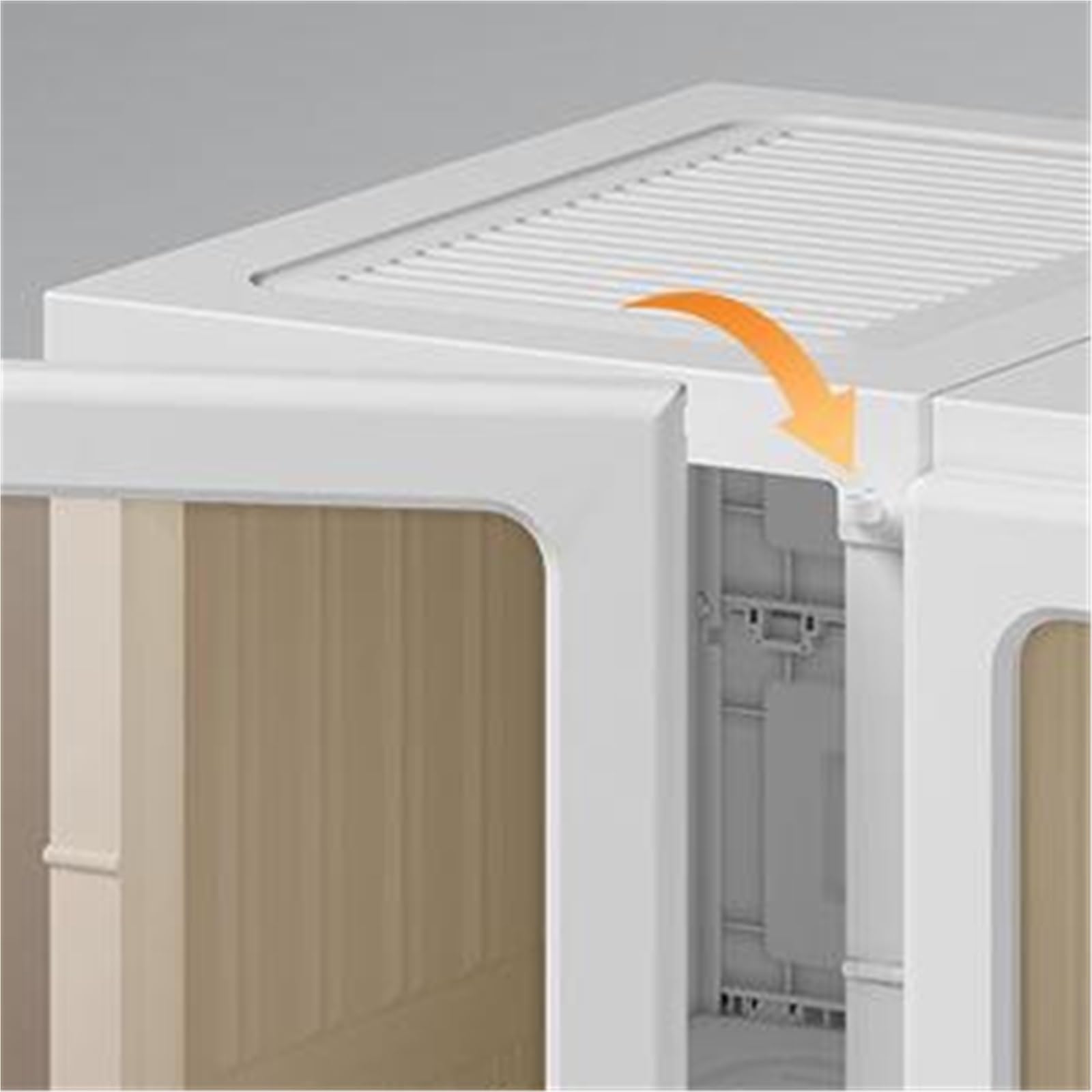 Tragbarer Schrank Für Schlafzimmer Kleiderschrank, Faltbarer Kleider-Organizer mit Ablagefach, Kleideraufbewahrung Magnettüren Und Ankleidezimmer(White 1)