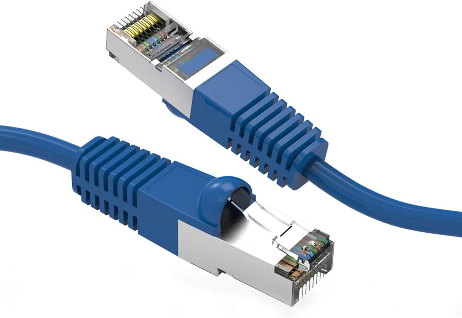 CABLECHOICE Cat5e Shielded Cable (5Pack 10 Feet
