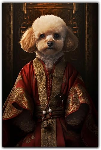 Miniatura 848 de Thuan Chow Chow Retrato de mascota con disfraz real de perro en un disfraz retrato de perro con vestimenta Retrato medieval de mascota retrato