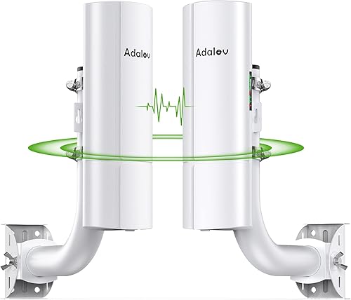 Puente inalámbrico Gigabit con soportes, Puentes WiFi de punto a puntomultipunto, CPE para exteriores con puerto LAN de 1001000 Mbps, puente