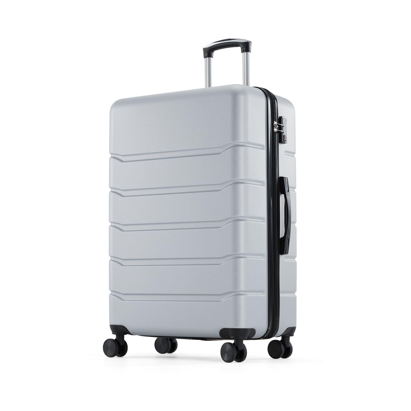 NEWBULIG 20 Inch Carry On Luggage, Suitcase with Spinner Wheels | Expandable, ABS Hard Shell, Lightweight, Rolling, Smooth, TSA Lock, Business Trips, Short Vacations, Light Grey Light Grey 20 Inch
