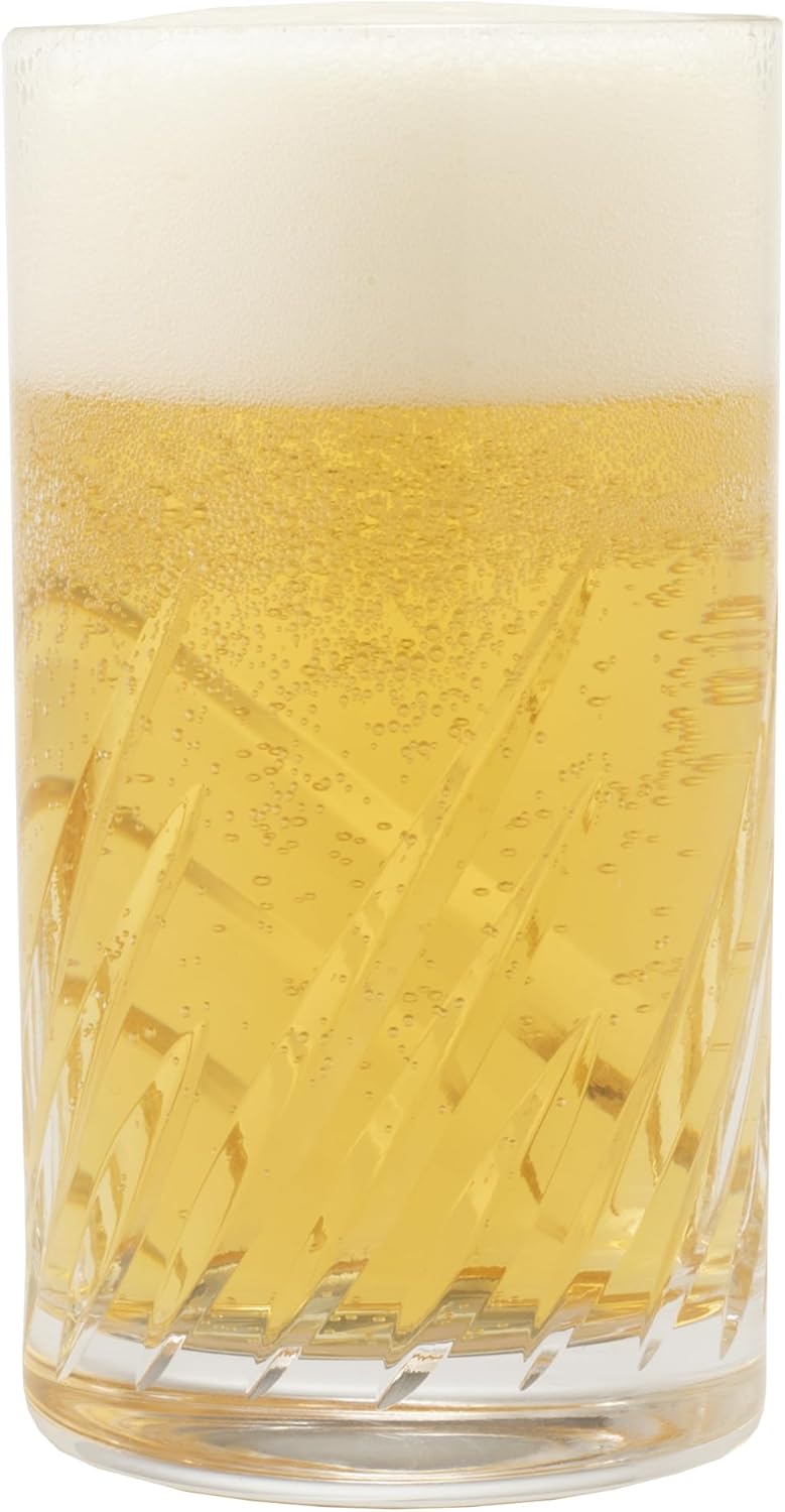 Toyo Sasaki Glass 07105HS-E101 Bite Beer Glass, Trough, 4.9 fl oz (140 ml), Made in Japan, Dishwasher Safe, Shatter-Resistant, Set of 120 (Sold by Case)