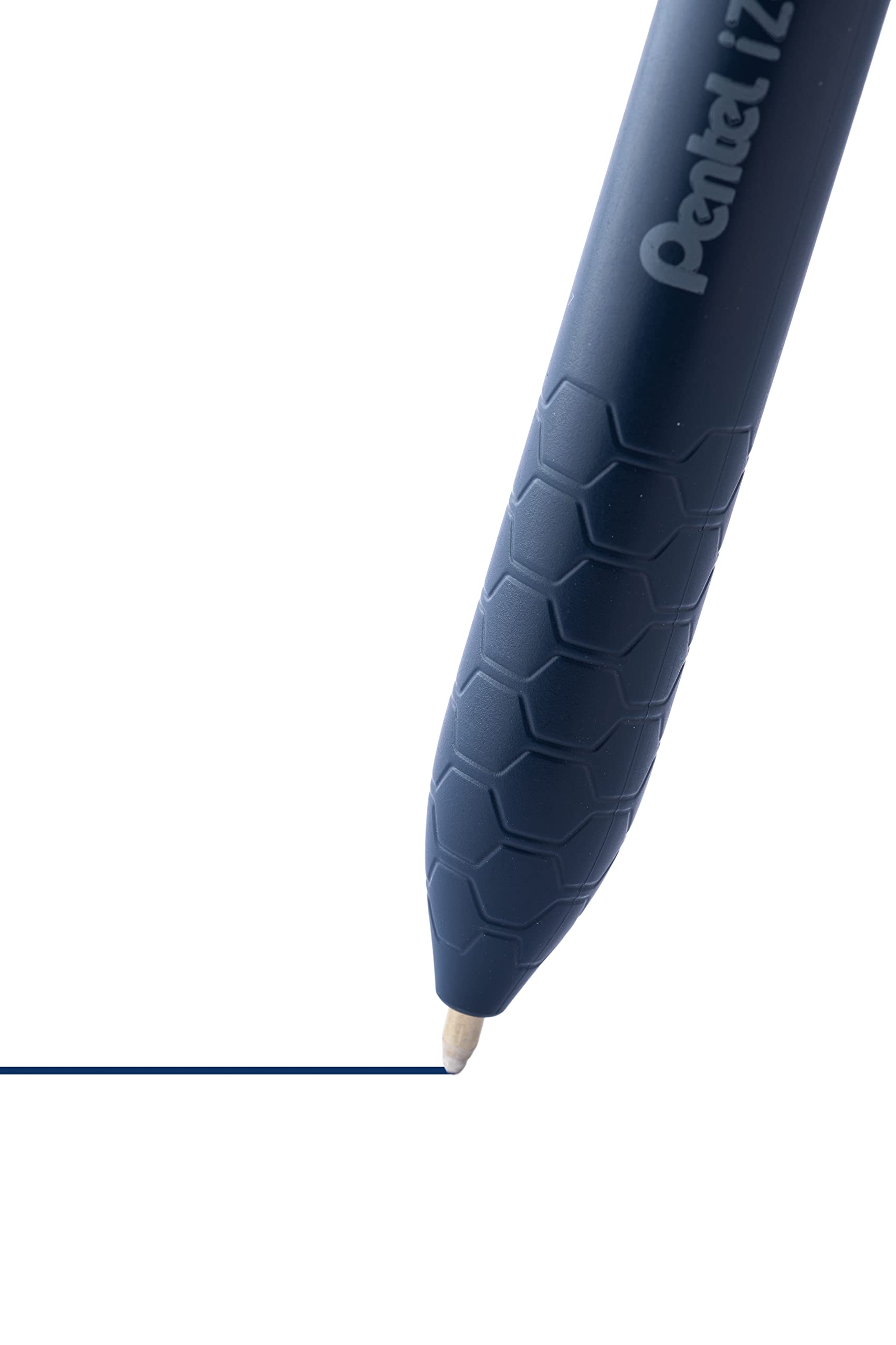 Pentel BXC470-DC 4-kolorowy długopis iZee, wybór kolorów (czarny/czerwony/niebieski/zielony) za pomocą bocznych klamek w kolorze tuszu, grubość kreski 0,5 mm, do wielokrotnego napełniania, 12 sztuk