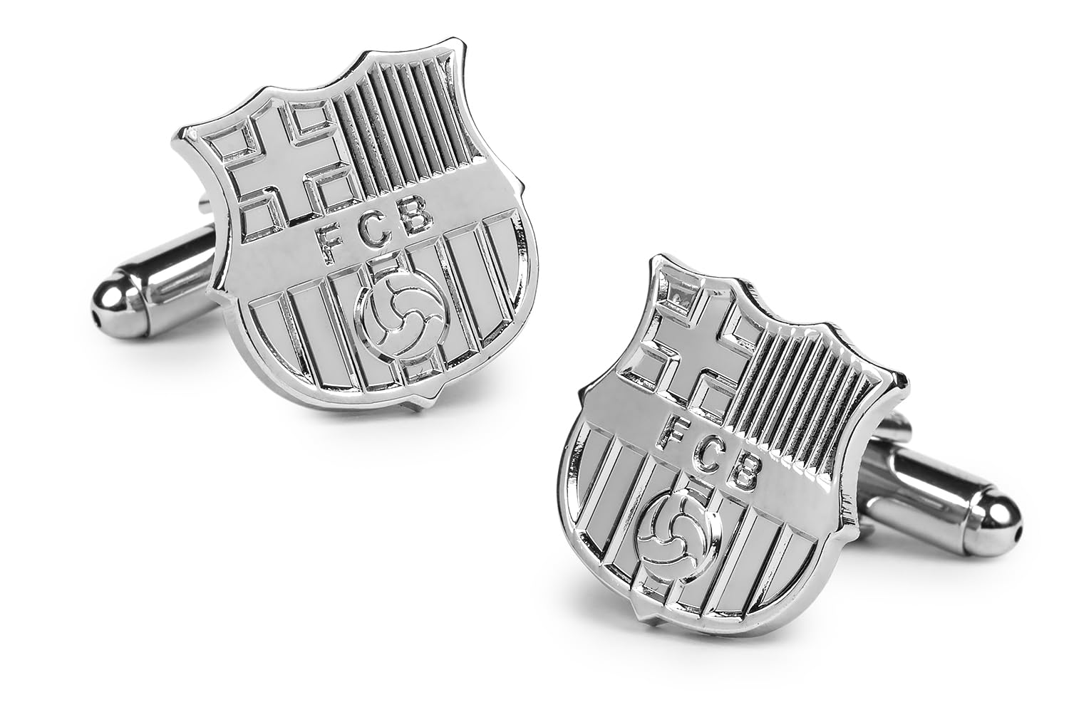 Gemelolandia | Gemelos para Camisa Equipo de Futbol Plateado Gemelos Originales Para Camisas | Para Hombres y Niños | Regalos Para Bodas, Comuniones, Bautizos y Otros Eventos