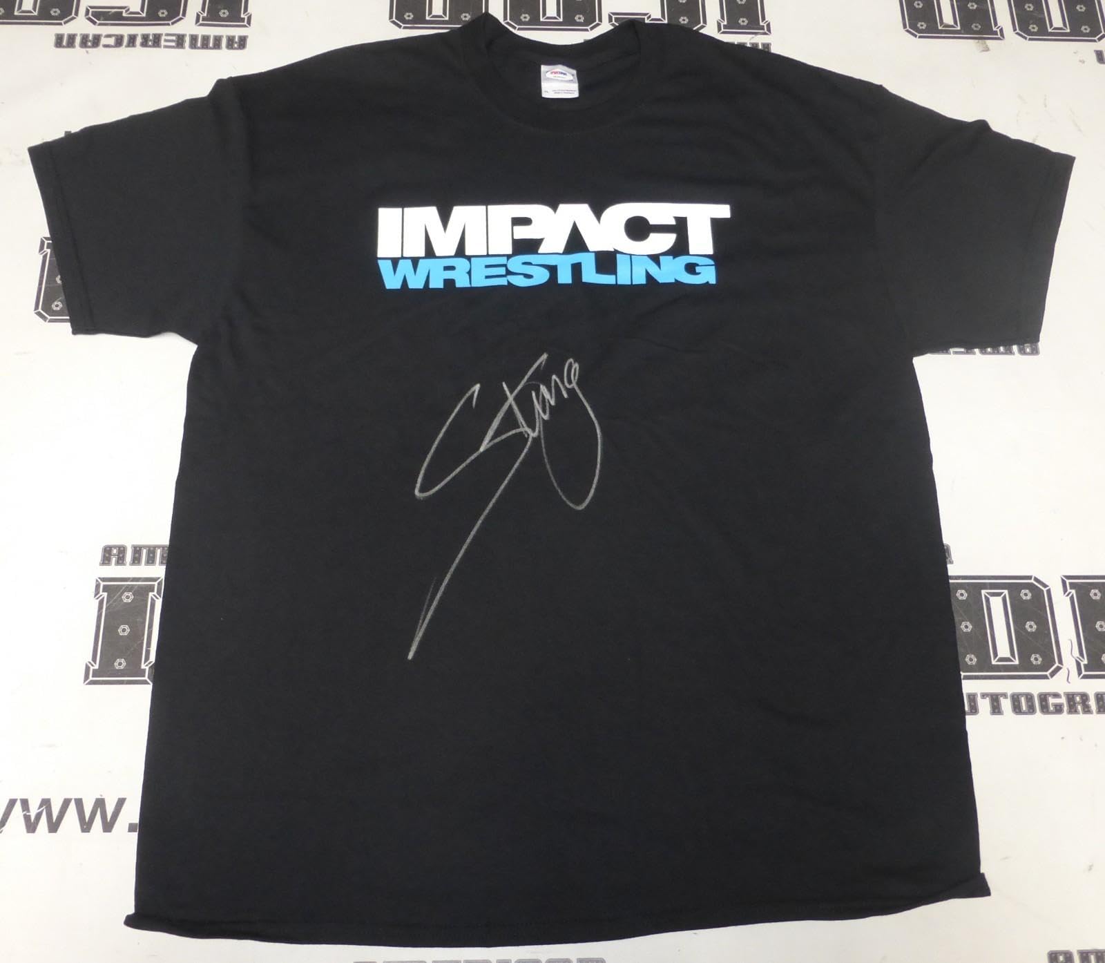 Topps Sting Signed Official Tna Impact Wrestling Shirt Psa/Dna Coa Wwe Wcw Autograph - Autographed Wrestling Miscellaneous Items