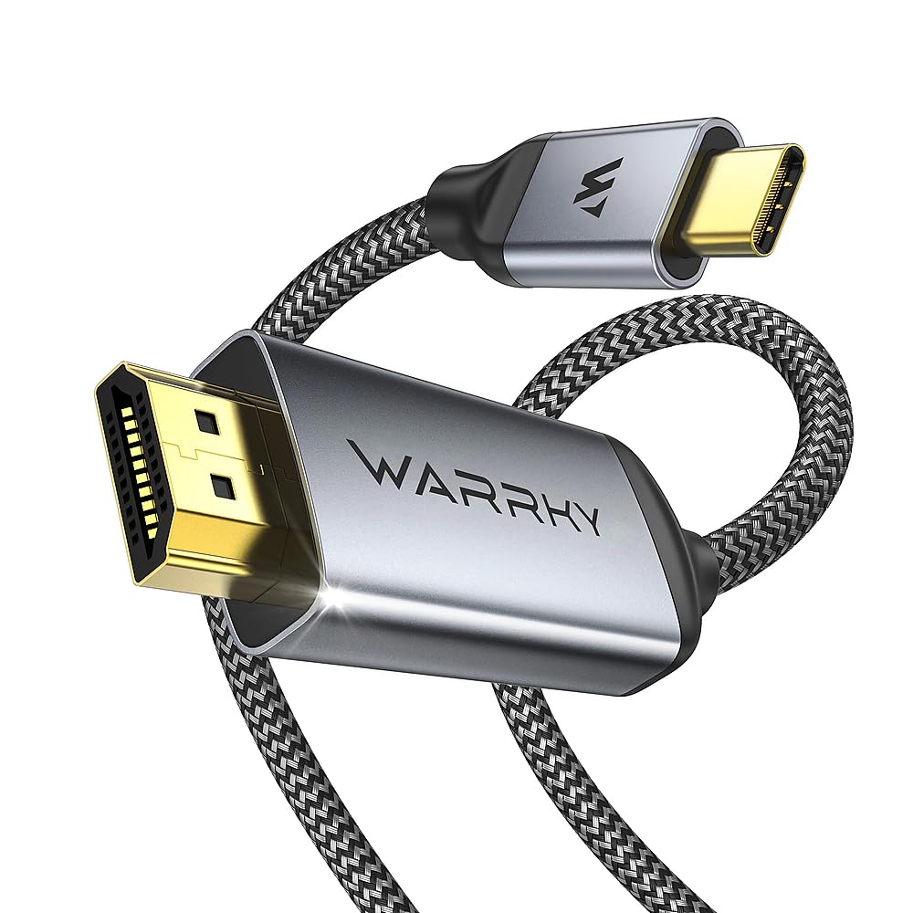 Warrky USB C to HDMI Cable 6FT for Home Office 4K@60Hz High-Speed 4K HDMI