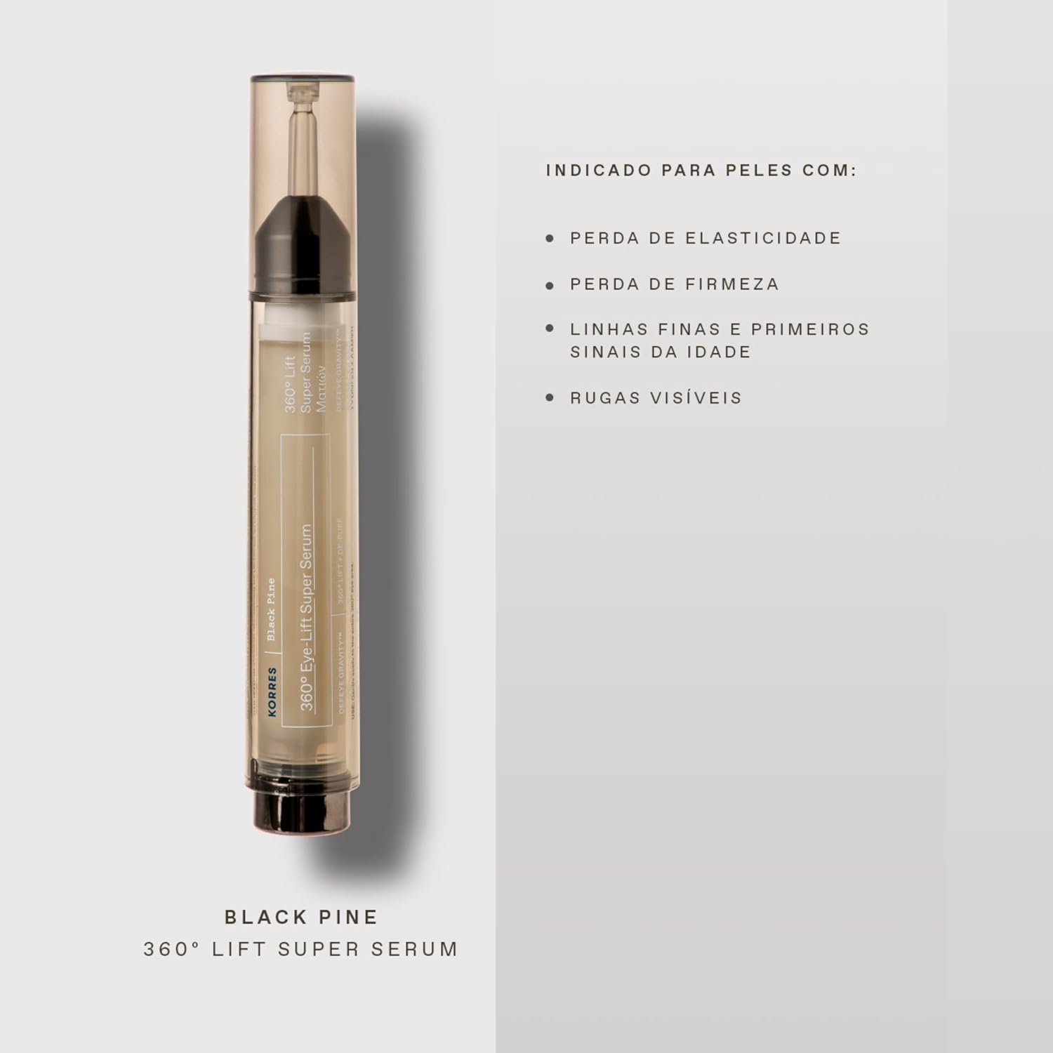 KORRES Black Pine 3D Eye-Lift Super Serum, Under Eye Serum for Dark Circles 15 Ml - Image 5