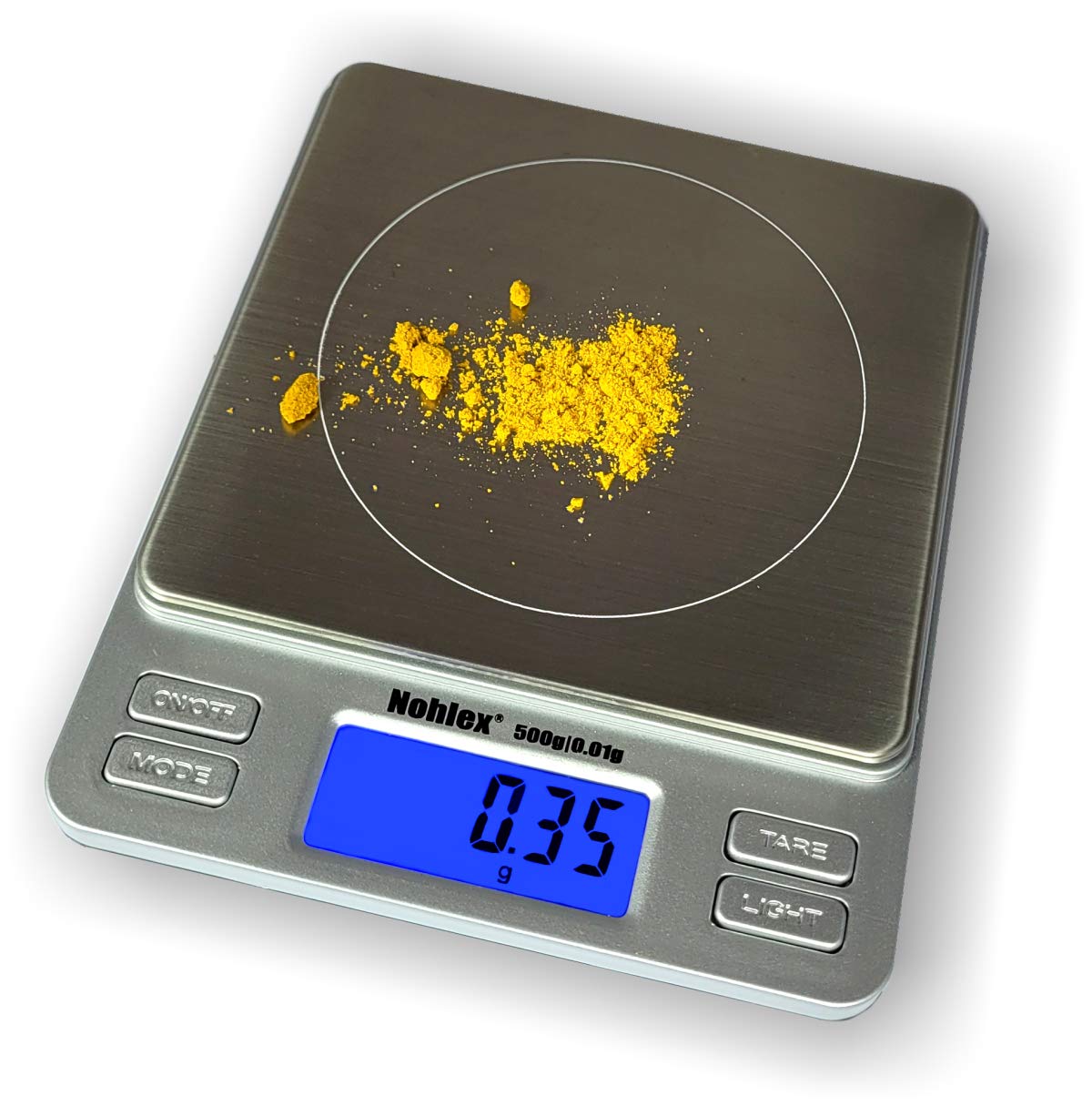 NTP500X Premium Feinwaage 500g/0.01g. Beleuchtete Anzeige - Edelstahl Wägeplatte - Goldwaage Münzwaage Digitalwaage Laborwaage Barista Waage