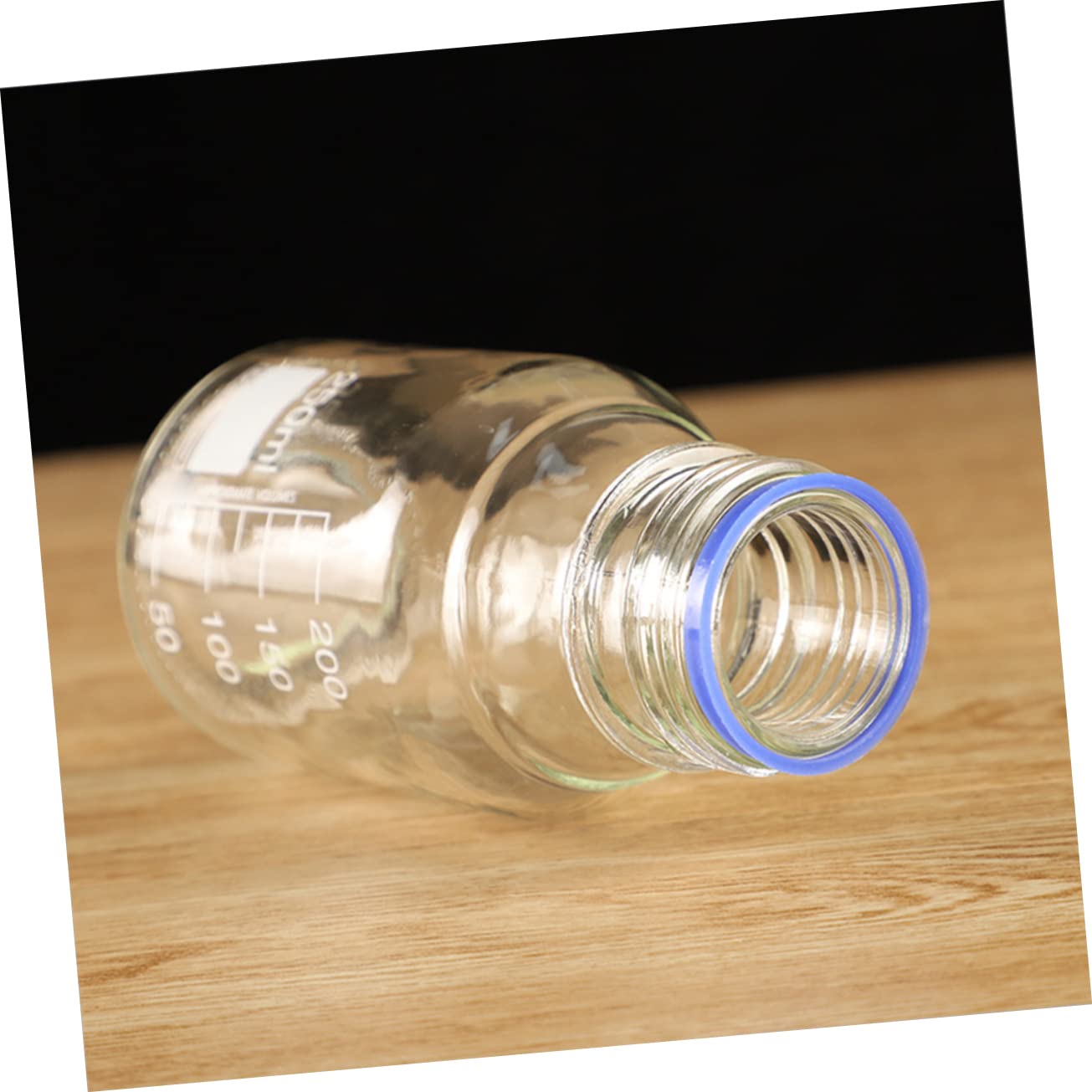 GARVALON 3 pièces Flacon Verre Lot de Bouteilles à Échantillons pour Laboratoire Récipient pour Médicaments avec Couvercle Bleu Étanche et Hermétique Aux Chutes pour Huiles Essentielles et