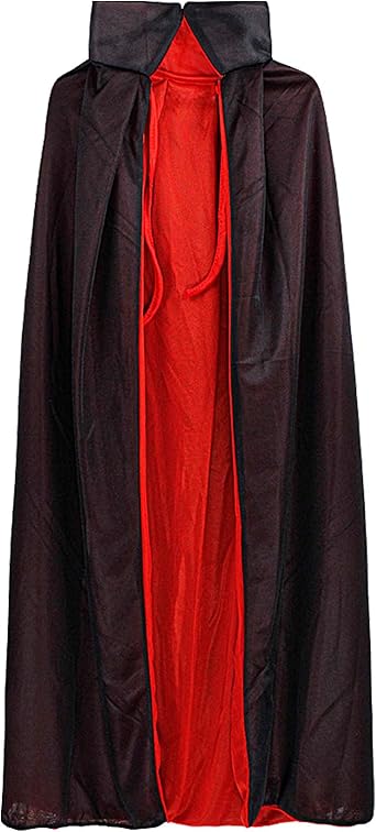 Vampire Cloak Stand Collar Masquerade Cape Costume Reversible Cape for Goth Devil Pirate Vampire Demon