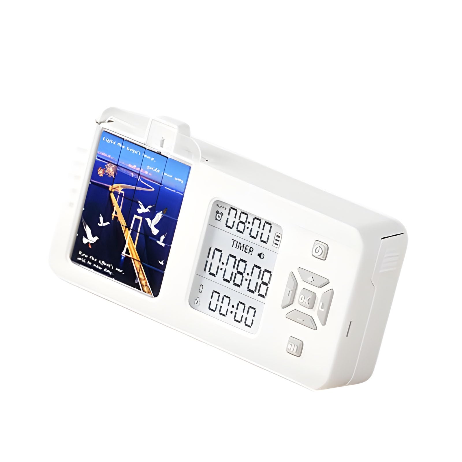 WEILWH Compact Routine Clock with Quiet Movement for Bedroom Upgrade Simple Alarm Clock
