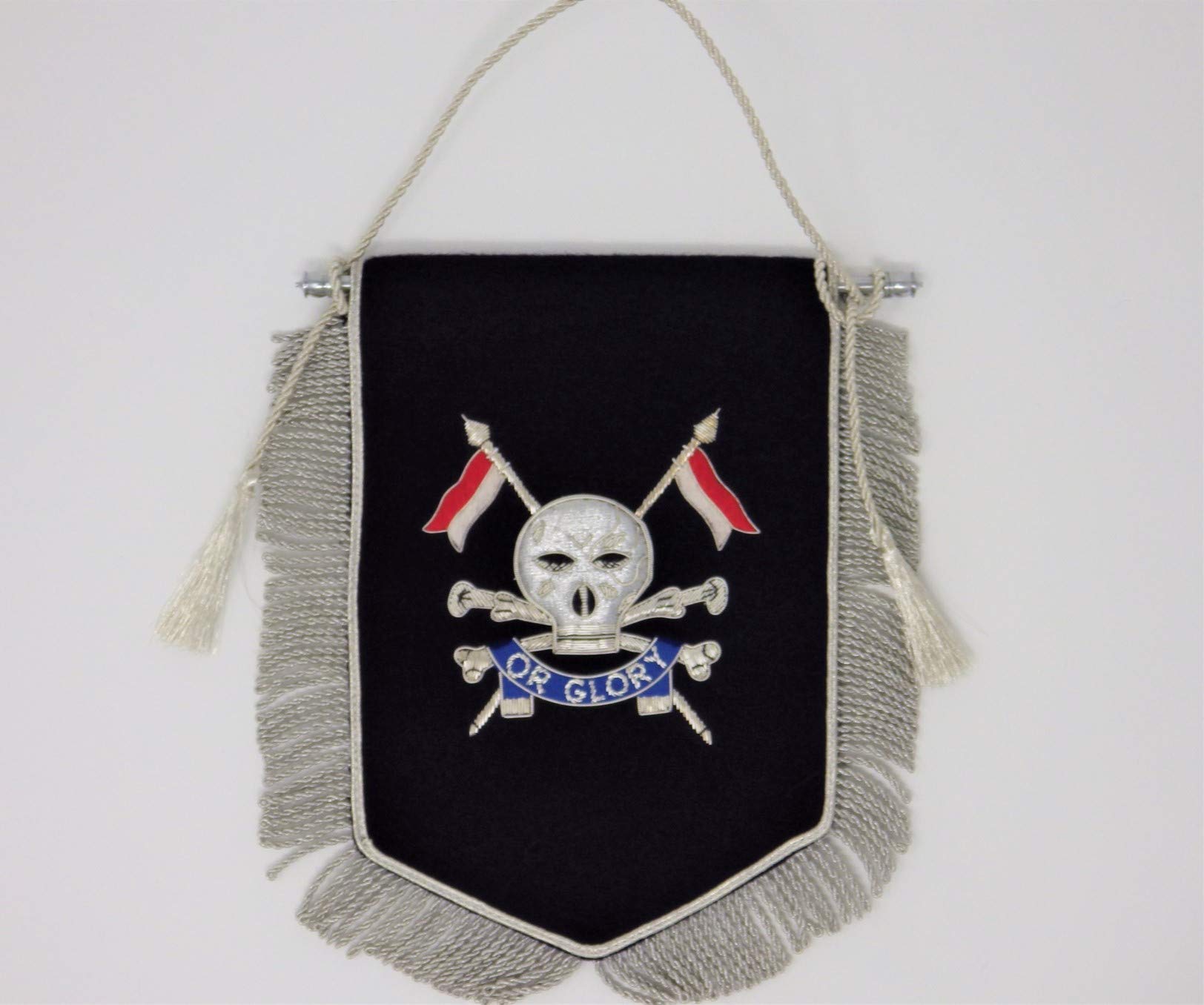 Pendentif Queen Royal Lancers avec badge brodé, cadeau idéal ancien combattant