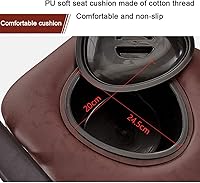 Vista 4 de Cómoda silla de inodoro de baño, sofá multifuncional para personas mayores, con cubo, cubierta, reposabrazos, respaldo para limpiar, plegable