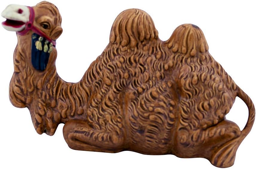 VILLAGE GIFT IMPORTERS 5" Christmas Nativity Collection Standing Camel with Blue