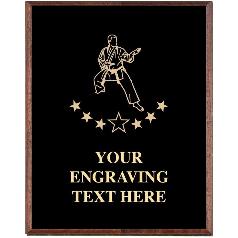 Crown Awards Martial Arts Plaques, Custom Engraved Martial Arts Karate Trophy Plaque Award, Great Customizable Karate Instructor Gift Prime
