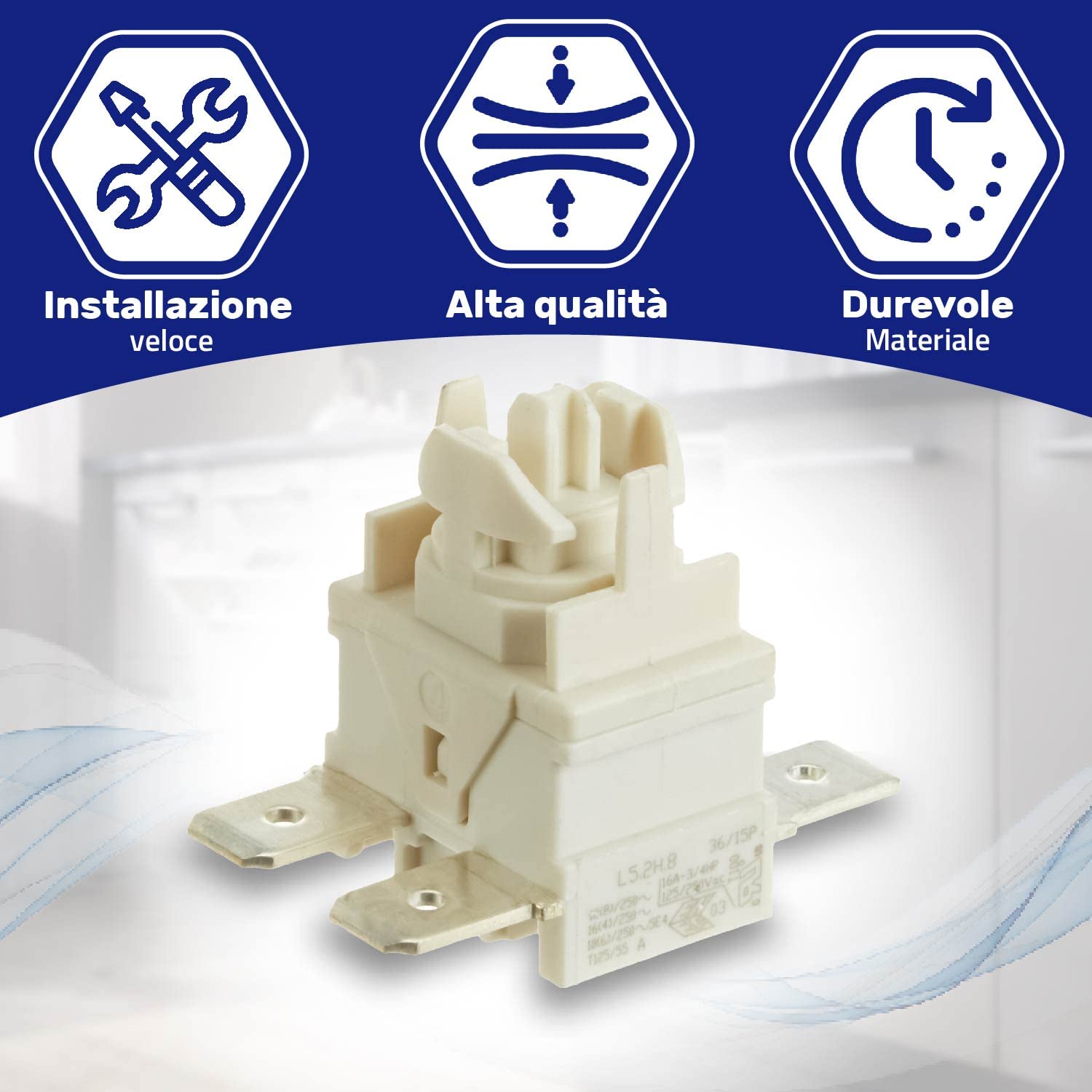 Interruttore Lavastoviglie C00142650 Compatibile Ariston, Indesit, Hotpoint: Pezzo Originale Italiano Con 10 Anni Di Garanzia - 5