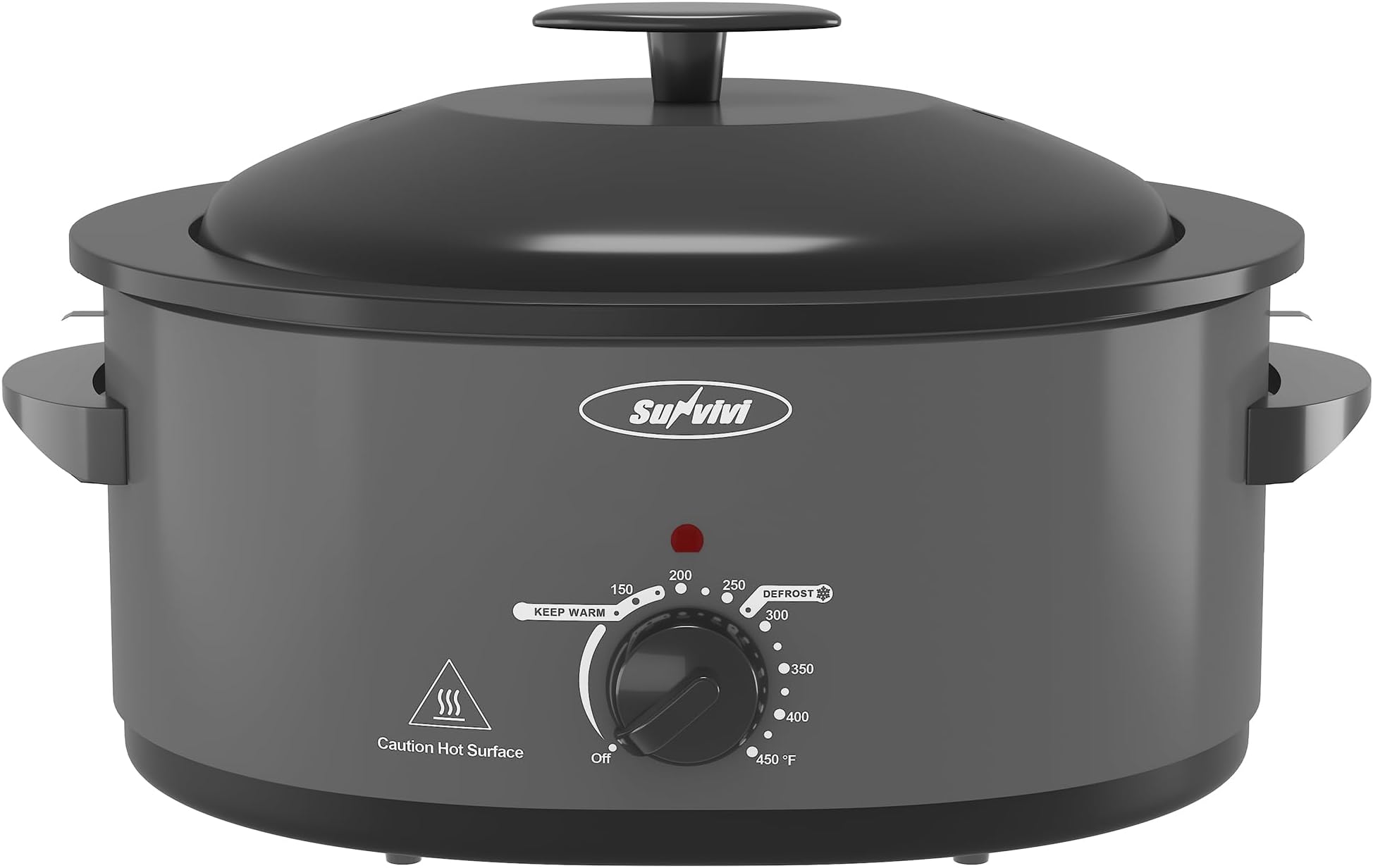 Sunvivi Electric Roaster Oven for Small Families, 8QT Portable Roaster with Self-Basting Lid Defrost & Keep Warm, Adjustable Temp 150°F-450°F for Baking, Slow Cooking, Buffet Serving & RV Camping