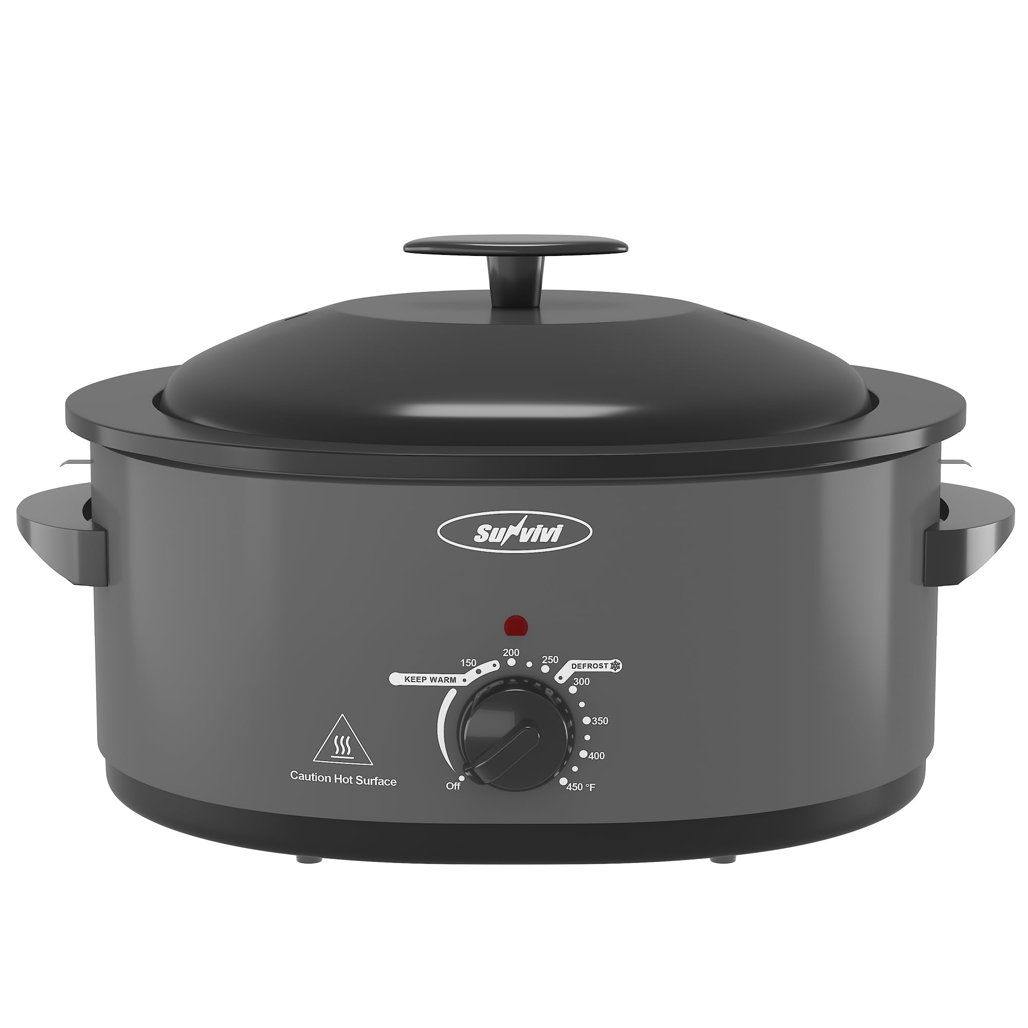 Sunvivi Electric Roaster Oven for Small Families, 8QT Portable Roaster with Self-Basting Lid Defrost &amp; Keep Warm, Adjustable Temp 150°F-450°F for Baking, Slow Cooking, Buffet Serving &amp; RV Camping