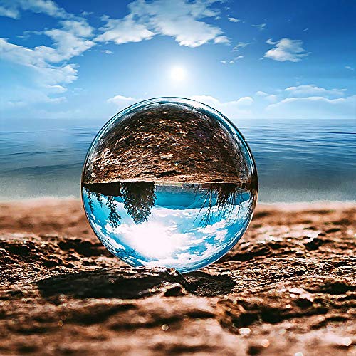 Tong Yue 70 mm/7 cm Sfera di Cristallo Trasparente Fotografia Meditazione Quartz Healing Crystal Ball Feng Shui Home Office Fotografia Decorazione 90mm/3.54" Clear